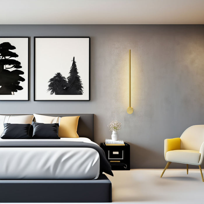 Merlot Modern Minimalist Linear Wall Light Sconce