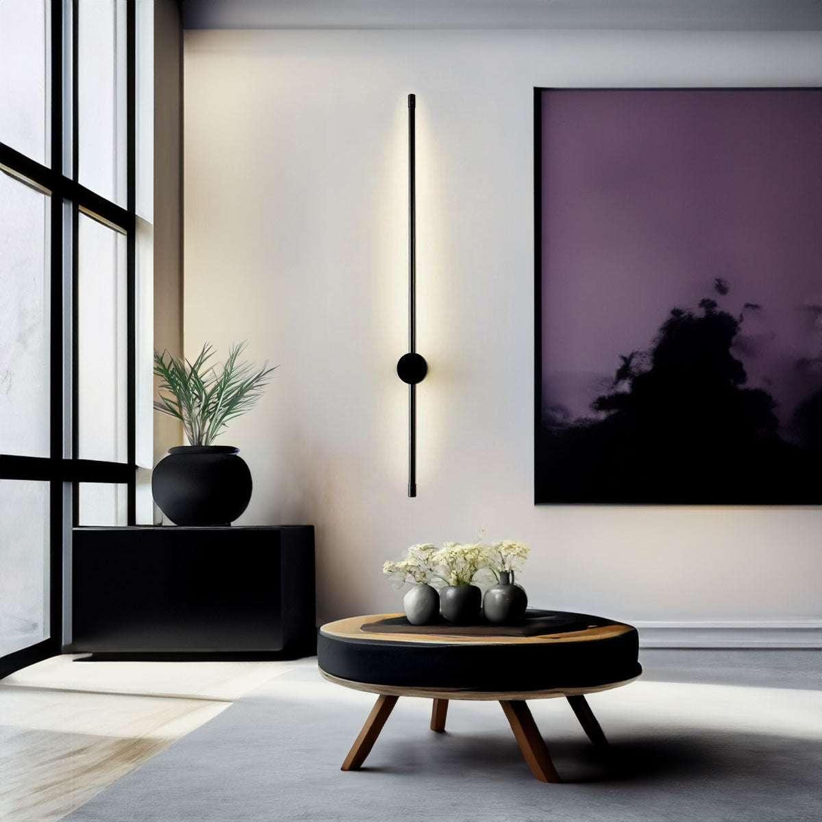 Merlot Modern Minimalist Linear Wall Light Sconce — Minimalosity