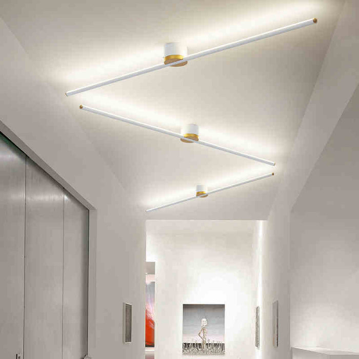 Radial Modern Linear Flush Mount Ceiling Light